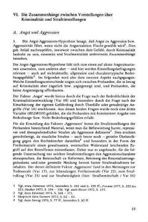 A. Angst und Aggression