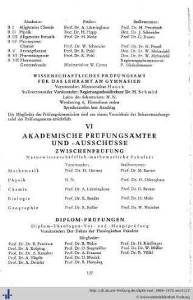 VI. Akademische Prüfungsämter- und -ausschüsse