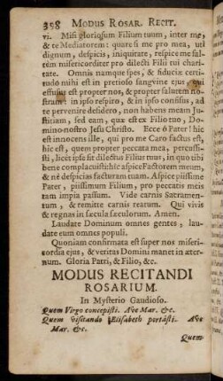 398-400, Modus Recitandi Rosarium