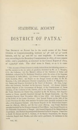 Statistical account of the District of Patna
