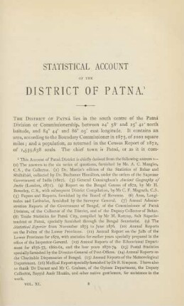 Statistical account of the District of Patna