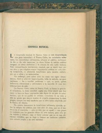 Crónica musical