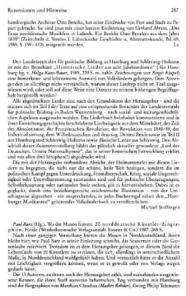 Historische Lieder aus acht Jahrhunderten, gemeinsam hrsg. von den Landeszentralen für Politische Bildung Hamburg und Schleswig-Holstein : Hamburg u.a., Heinevetter, 1989