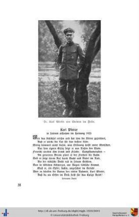 Karl Winter - in Steinen erstochen im Hornung 1923 (Gedicht)