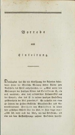 Vorrede und Einleitung.