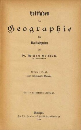 Leitfaden der Geographie für Volksschulen, 1. Das Königreich Bayern