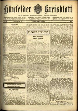 Ausgabe vom Dienstag, den 16. Februar 1915.