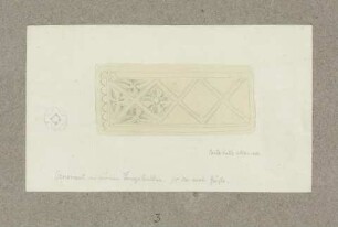 Detail eines ornamentierten Holzarchitravs in Venedig
