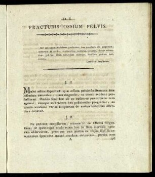 De Fracturis Ossium Pelvis.