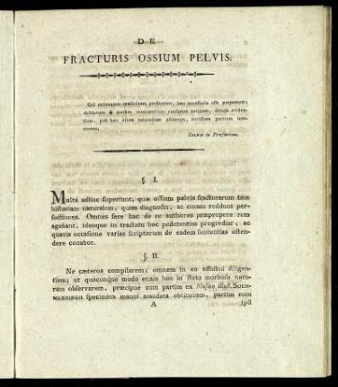 De Fracturis Ossium Pelvis.