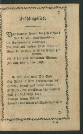 Frühlingslied.
