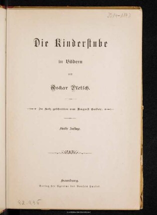 Die Kinderstube in Bildern