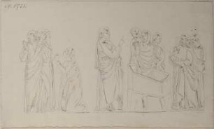 Elfenbeinarbeiten - Die Auferweckung des Lazarus (?)