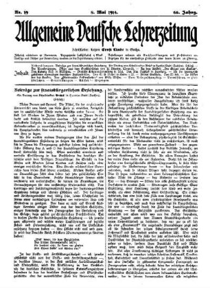 Beiträge zur staatsbürgerlichen Erziehung : ein Vortrag ; (Schluß)