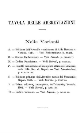 Tavola Delle Abbreviazioni