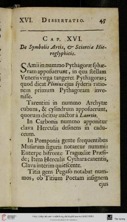 Cap. XVI: De Symbolis Artis, & Scientiae Hieroglyphicis