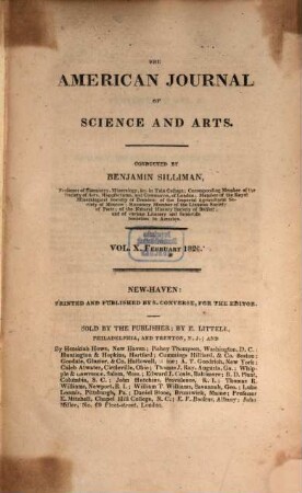American journal of science : an international earth science journal. 10. 1826