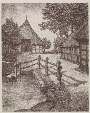 Gehöft mit Teich in Bendfeld