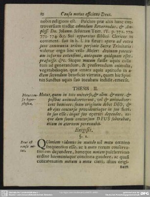 Thesis II. [Motus causa hyperphysica]