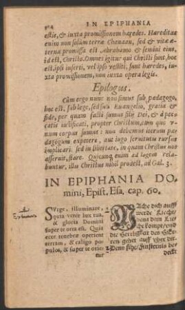 In Epiphania Domini ...