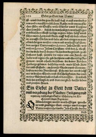 Ein Gebet zu Gott dem Vatter umb vergebung der Sünden/ ...