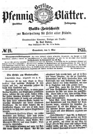 No. 19, Sonnabend, den 5. Mai