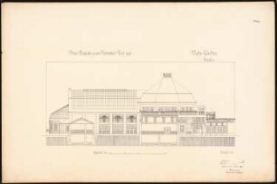 Ausstellungsgebäude für eine Gartenbaugesellschaft Schinkelwettbewerb 1907: Schnitt d-e 1:100