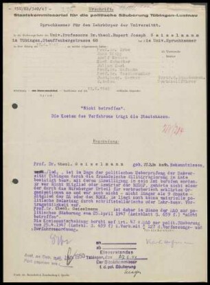 Geiselmann, Rupert Joseph, Prof. Dr. theol.