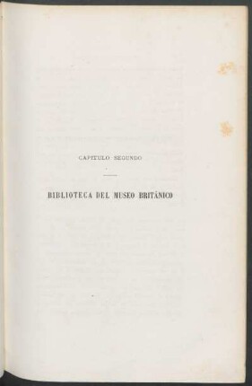 Capítulo segundo - Biblioteca del Museo Británico