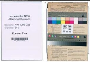 Entnazifizierung Else Kuefner , geb. 10.08.1896 (Geschaeftsfuehrerin)