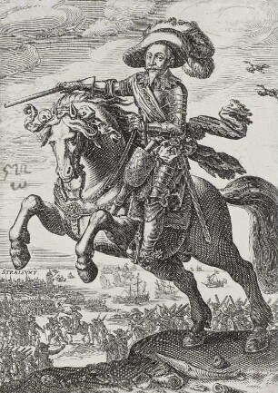 Gustav Adolf II. von Schweden zu Pferde