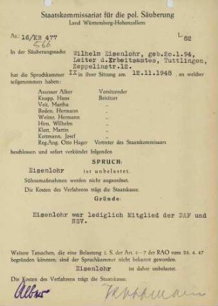 Eisenlohr, Wilhelm