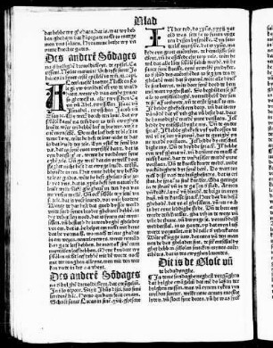 Des andere[n] So[n]dages na d' hyllighe[n] drevoldicheyt