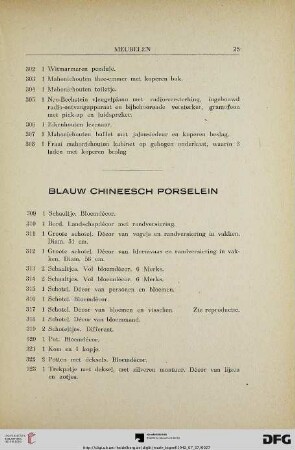 Blauw chineesch porselein (Nr. 309-363)