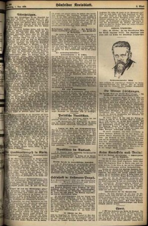 Zweite Ausgabe vom Donnerstag, den 01. November 1928.