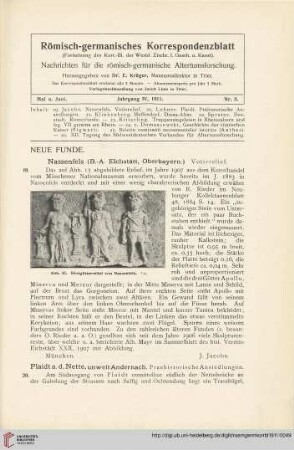 4: Nassenfels (B.-A. Eichstätt, Oberbayern.) : Votivrelief