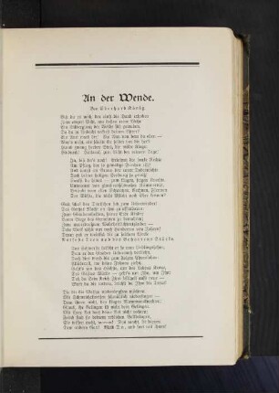 An der Wende. Von Eberhard König.