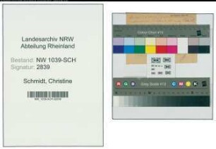 Entnazifizierung Christine Schmidt , geb. 00.00.0000 ()