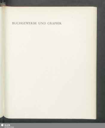 Buchgewerbe und Graphik