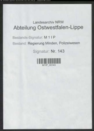 Prüfung und Aufhebung veralteter Polizeiverordnungen im Kreis Minden