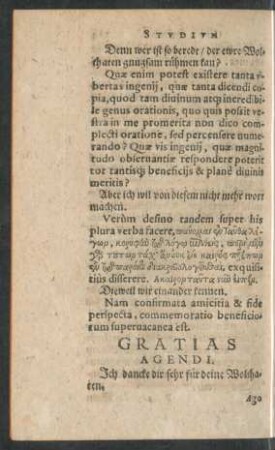 Gratias Agendi.