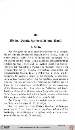 III. Kirche, Schule, Universität und Kunst