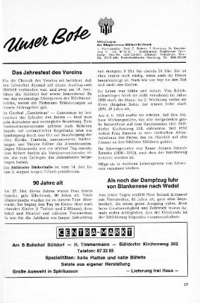 Als noch der Dampfzug fuhr von Blankenese nach Wedel