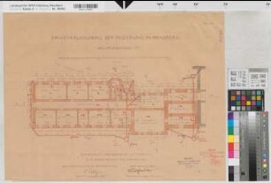 Arnsberg, Bezirksregierung, Hauptgebäude Seibertzstr. 1, Grundriss Kellergeschoss