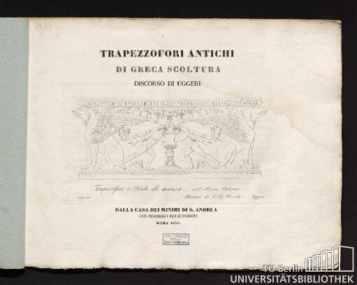 Trapezzofori antichi di Greca scoltura : discorso