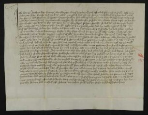 Der Krämer und Ulmer Bürger Johann Bechrer von Ehingen [Alb-Donau-Kreis] verkauft dem Ulmer Bürger Bartholomäus Gregg seinen Brottisch unter den Brotlauben in Ulm, der früher dem verstorbenen Musmelber gehört hat und den er von seiner Base, der verstorbenen Musmelberin, geerbt hat. Dafür hat er von dem Käufer 37 rheinische Gulden erhalten.