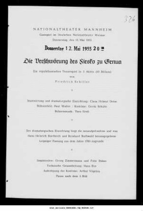 Die Verschwörung des Fiesko zu Genua