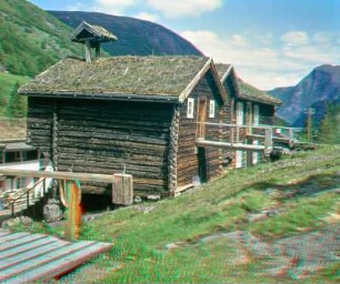 Norwegen: Urlaub 1992, Provinz Innlandet (u.a.: Bergwerk, Saga-Säule, Lom)