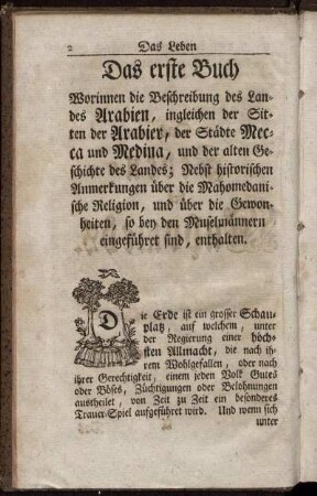 Das erste Buch Worinnen die Beschreibung des Landes Arabien, ...