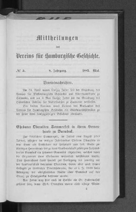 No. 5, 1885. Mai.